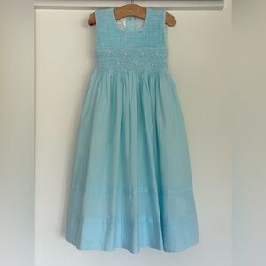 Starsburg Light Blue Smocked Sleeveless Size 4 Dress